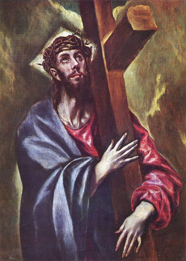 Christ carrying the Cross ca 1605 art print by El Greco for $57.95 CAD