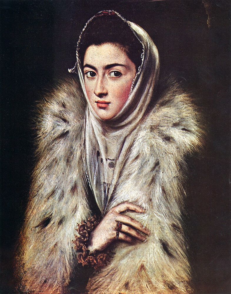 Lady with a Fur ca 1577 art print by El Greco for $57.95 CAD
