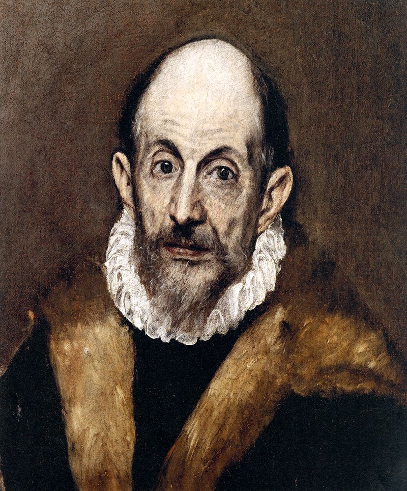 Portrait of an Old Man, Self-portrait ca 1595 art print by El Greco for $57.95 CAD