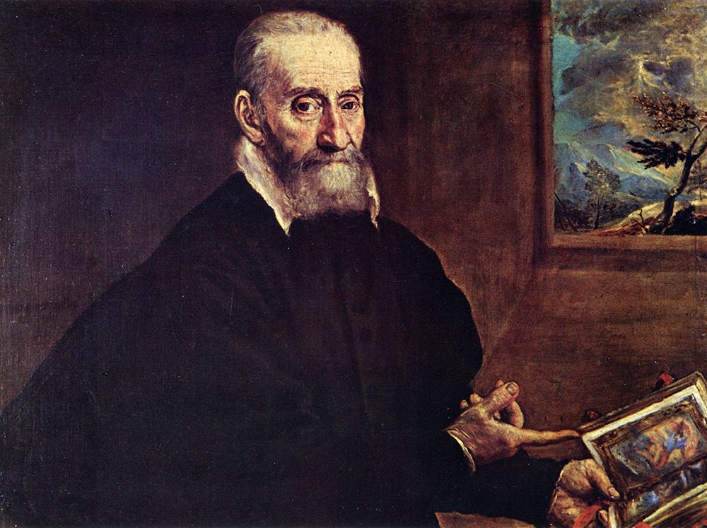 Portrait of Giulio Clovio ca 1571 art print by El Greco for $57.95 CAD