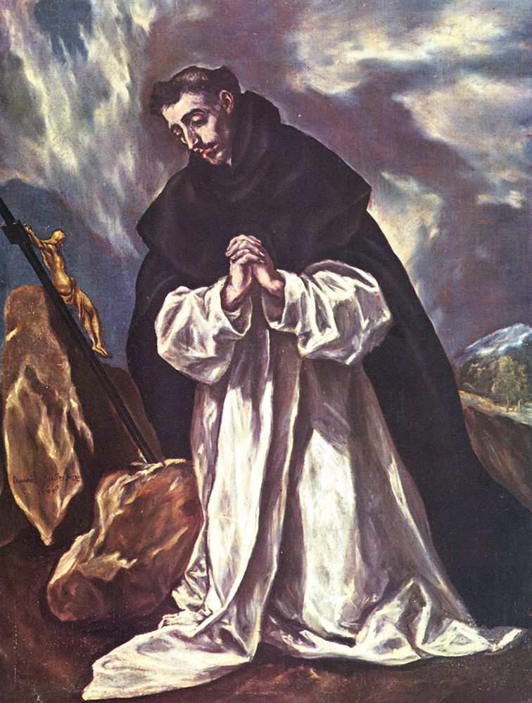Saint Dominic in Prayer ca 1600 art print by El Greco for $57.95 CAD