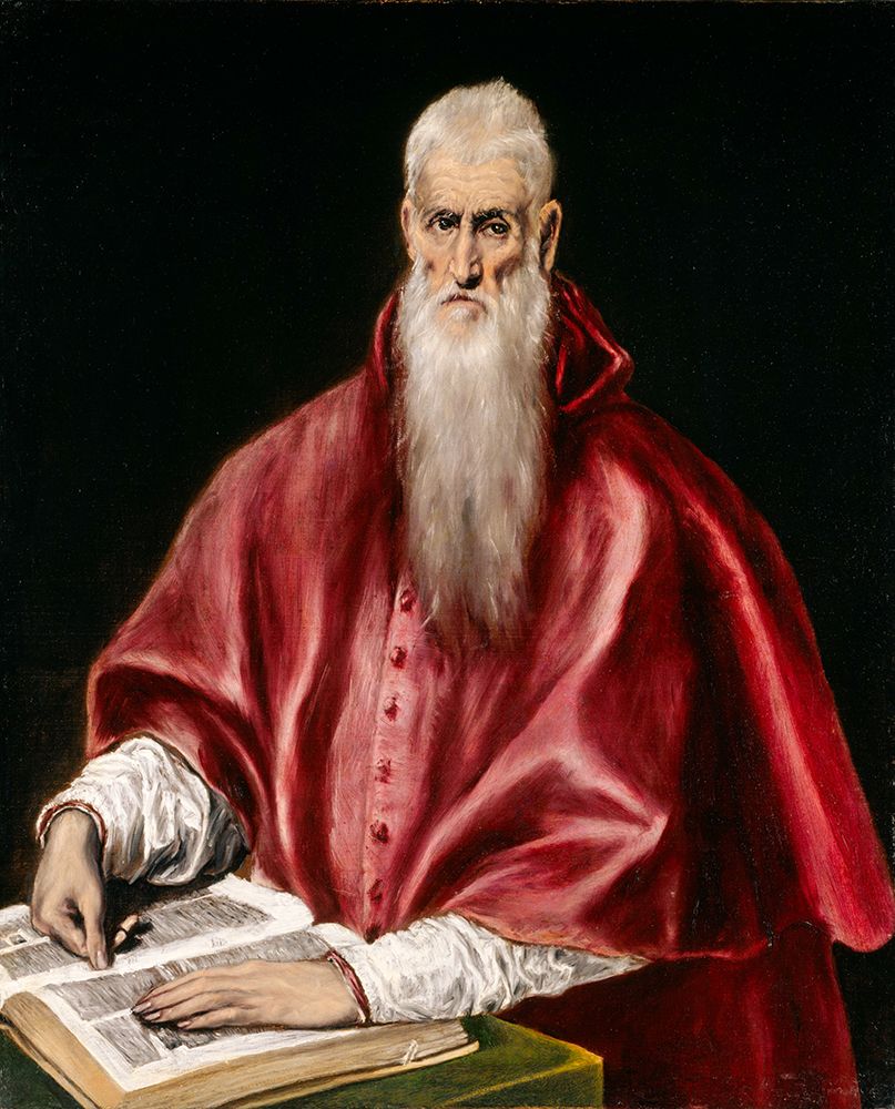 Saint Jerome as Scholar 1609 art print by El Greco for $57.95 CAD