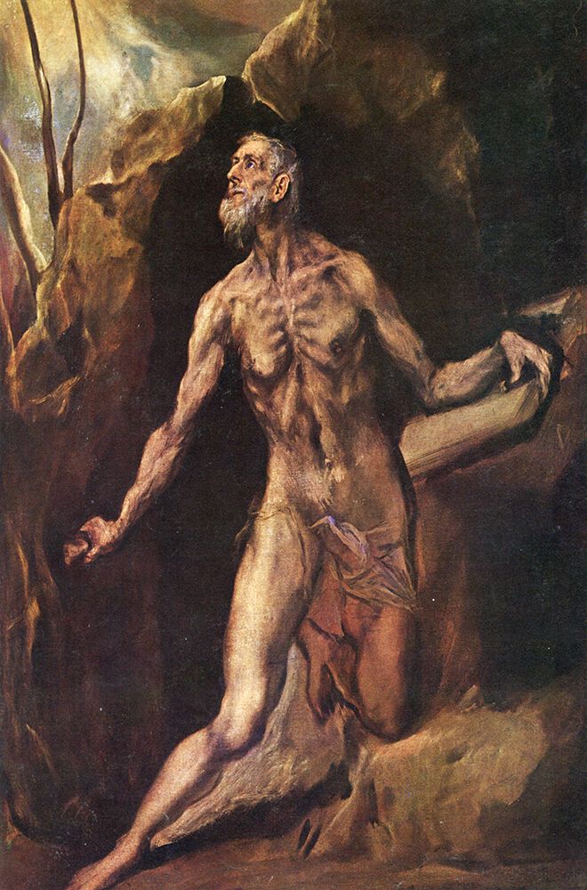 Saint Jerome Penitent ca 1610 art print by El Greco for $57.95 CAD