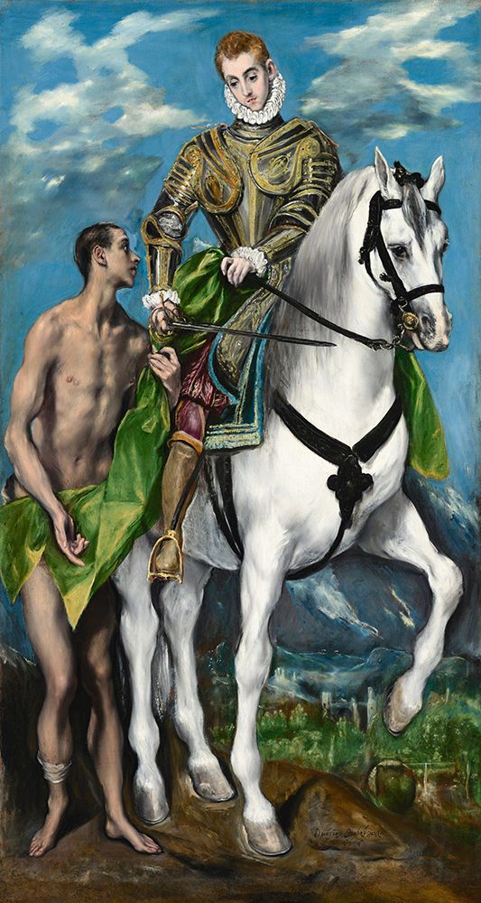 Saint Martin and the Beggar ca 1597 art print by El Greco for $57.95 CAD