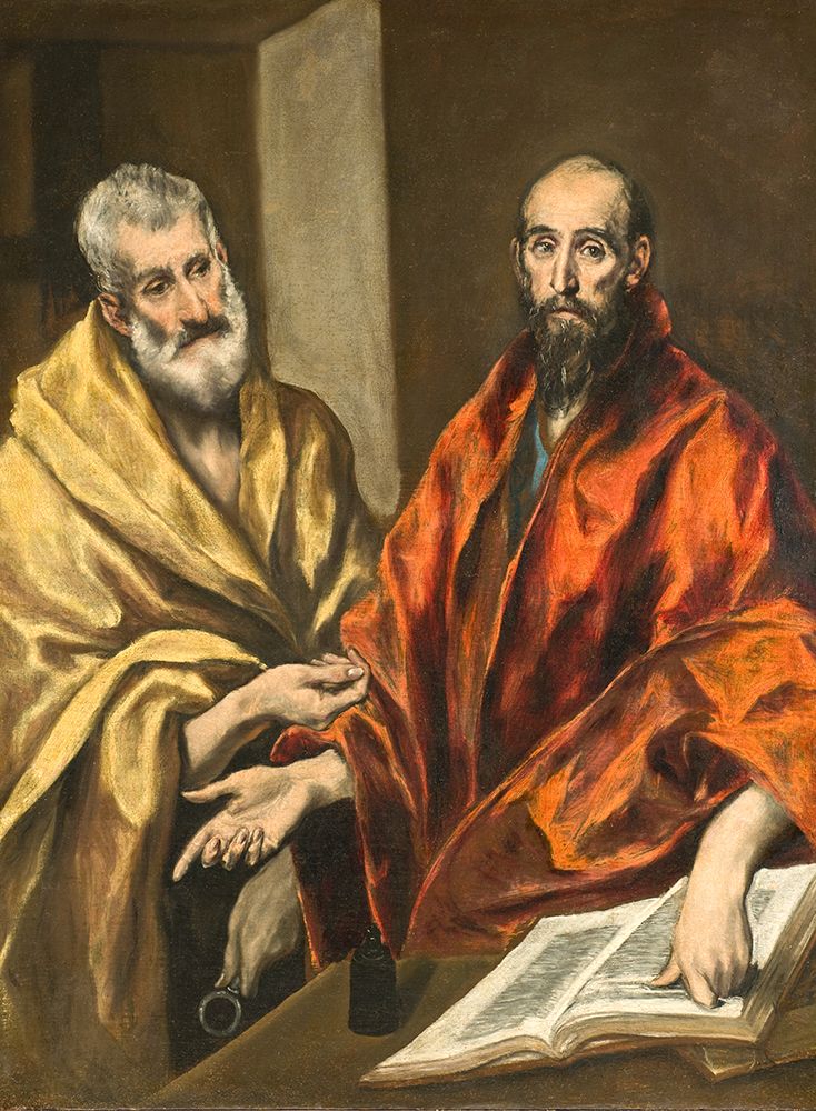 Saint Peter and Saint Paul ca 1587 art print by El Greco for $57.95 CAD