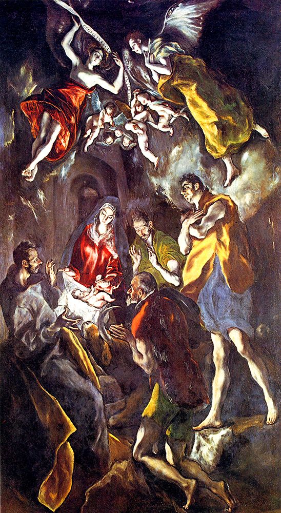 The Adoration of the Shepherds ca 1612 art print by El Greco for $57.95 CAD