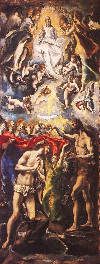 The Baptism of Christ ca 1579 art print by El Greco for $57.95 CAD
