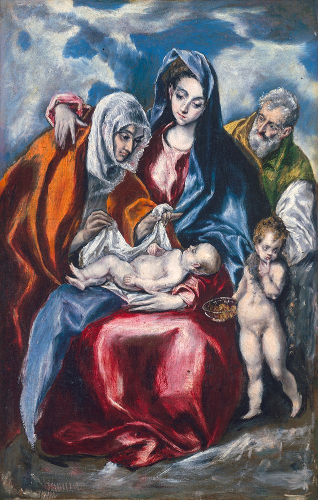 The Holy Family with Saint Anne and the Infant John the Baptist ca 1595 art print by El Greco for $57.95 CAD