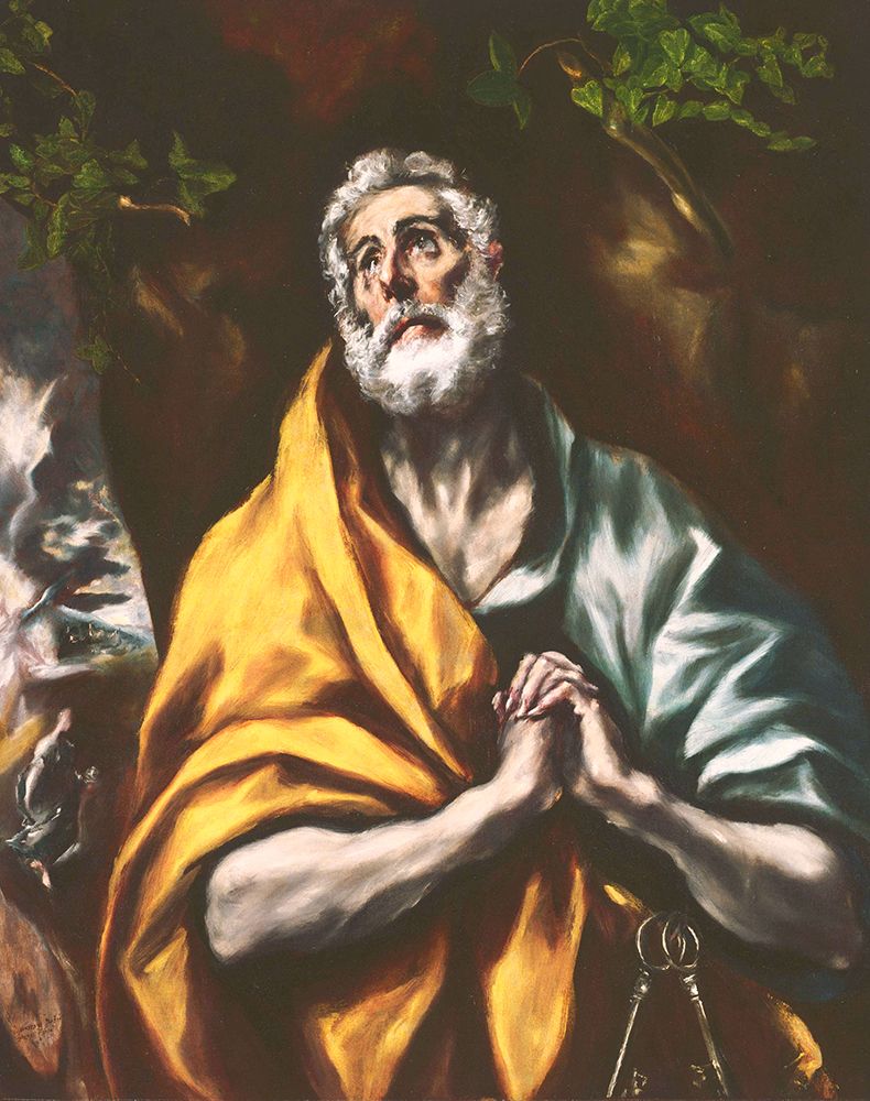 The Repentant St. Peter ca 1600 art print by El Greco for $57.95 CAD
