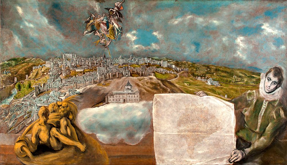 View and Plan of Toledo ca 1610 art print by El Greco for $57.95 CAD