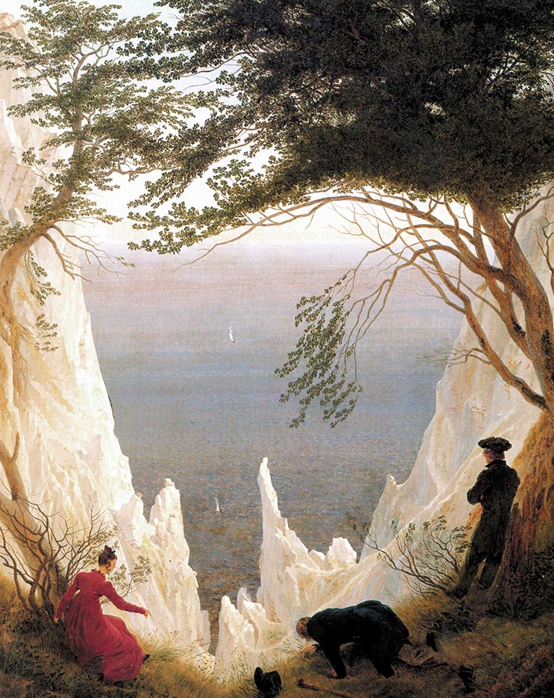 Chalk Cliffs at Ruegen 1818 art print by Caspar David Friedrich for $57.95 CAD