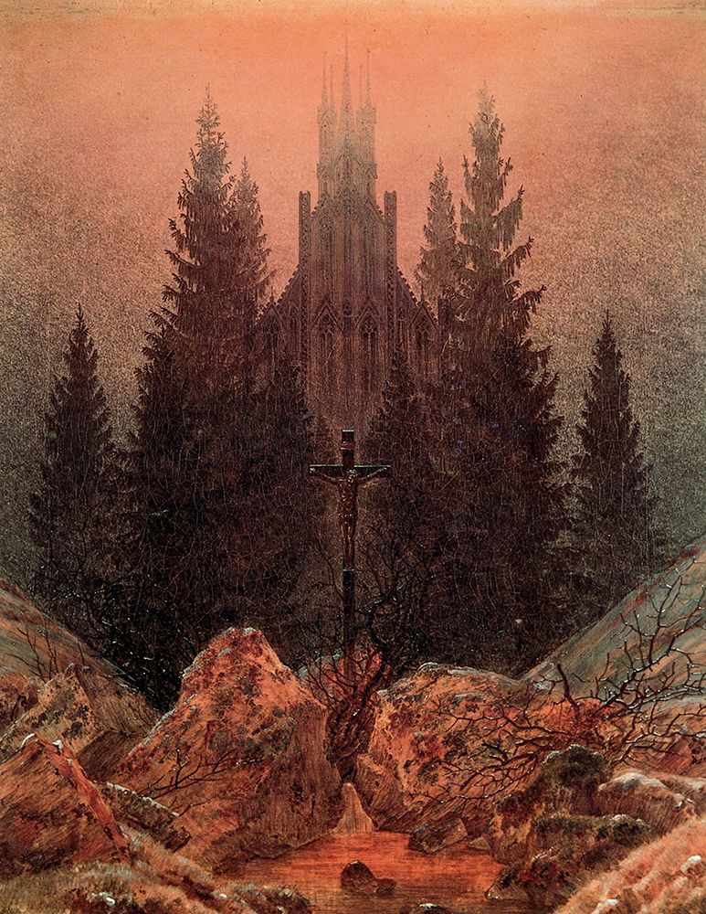 Cross in the Mountains 1812 art print by Caspar David Friedrich for $57.95 CAD