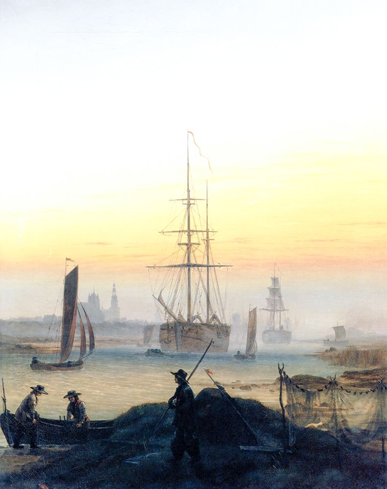 Greifswald Harbour ca 1818 art print by Caspar David Friedrich for $57.95 CAD