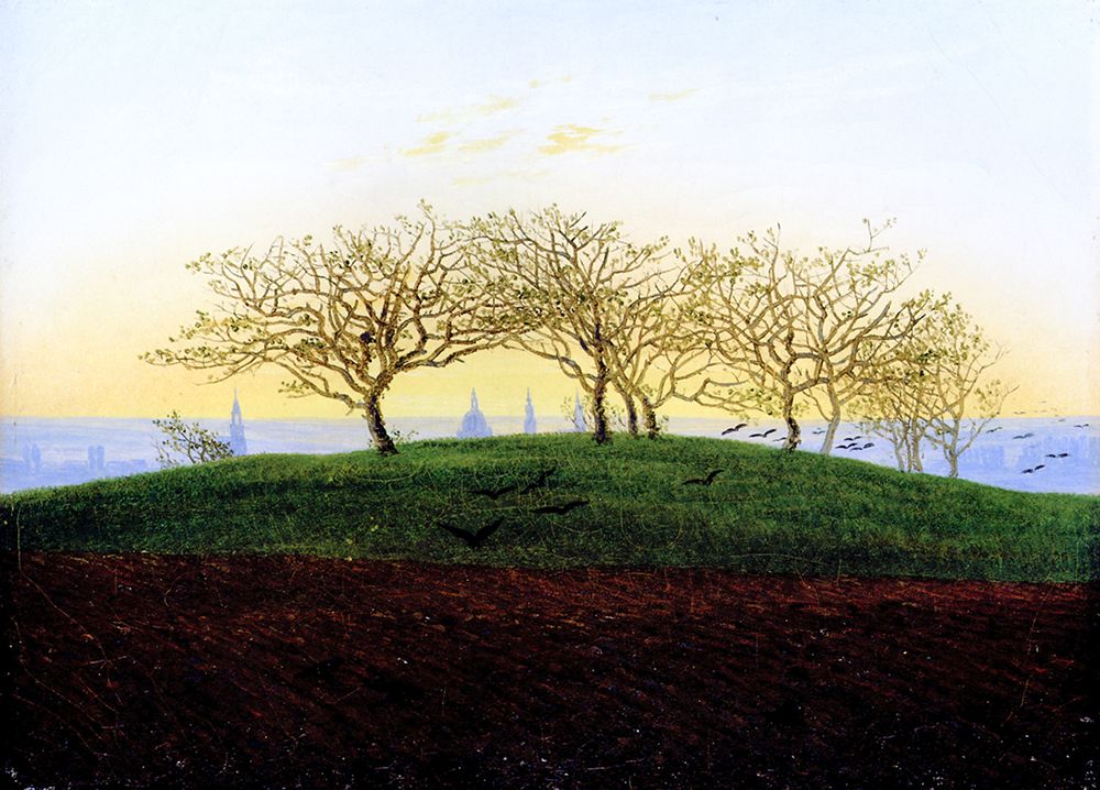 Hill and Ploughed Field near Dresden 1824 art print by Caspar David Friedrich for $57.95 CAD