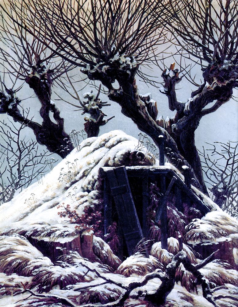 Hut in the Snow 1827 art print by Caspar David Friedrich for $57.95 CAD