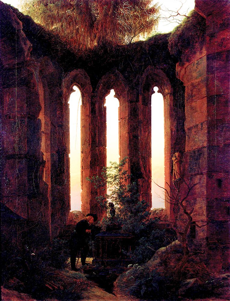 Huttens Tomb 1823 art print by Caspar David Friedrich for $57.95 CAD