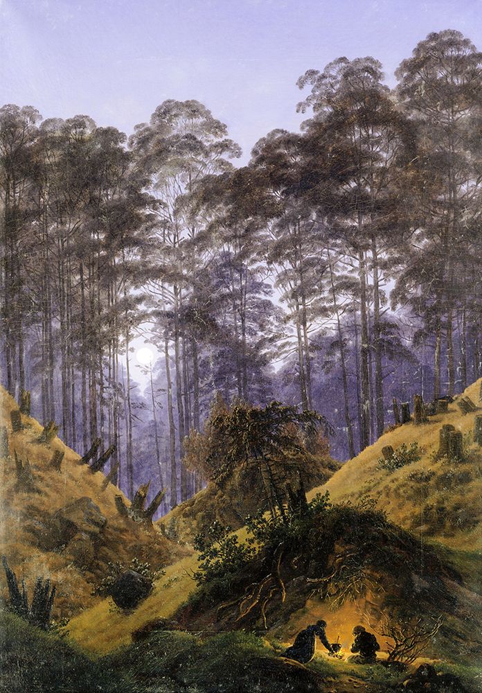 Inside the Forest in the Moonlight ca 1823 art print by Caspar David Friedrich for $57.95 CAD
