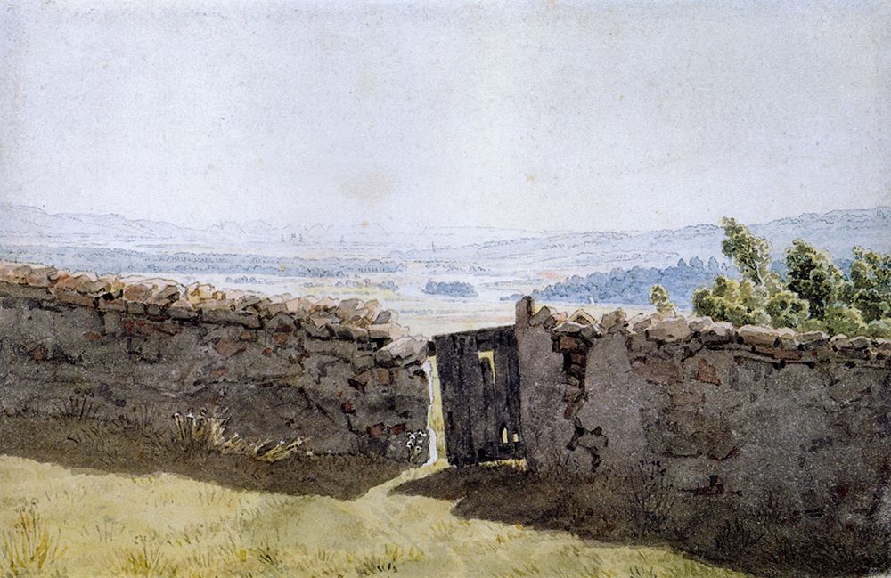 Landscape with Crumbling Wall ca 1837 art print by Caspar David Friedrich for $57.95 CAD