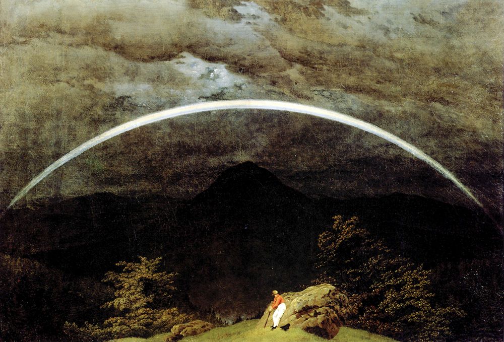 Landscape with Lunar Rainbow 1810 art print by Caspar David Friedrich for $57.95 CAD