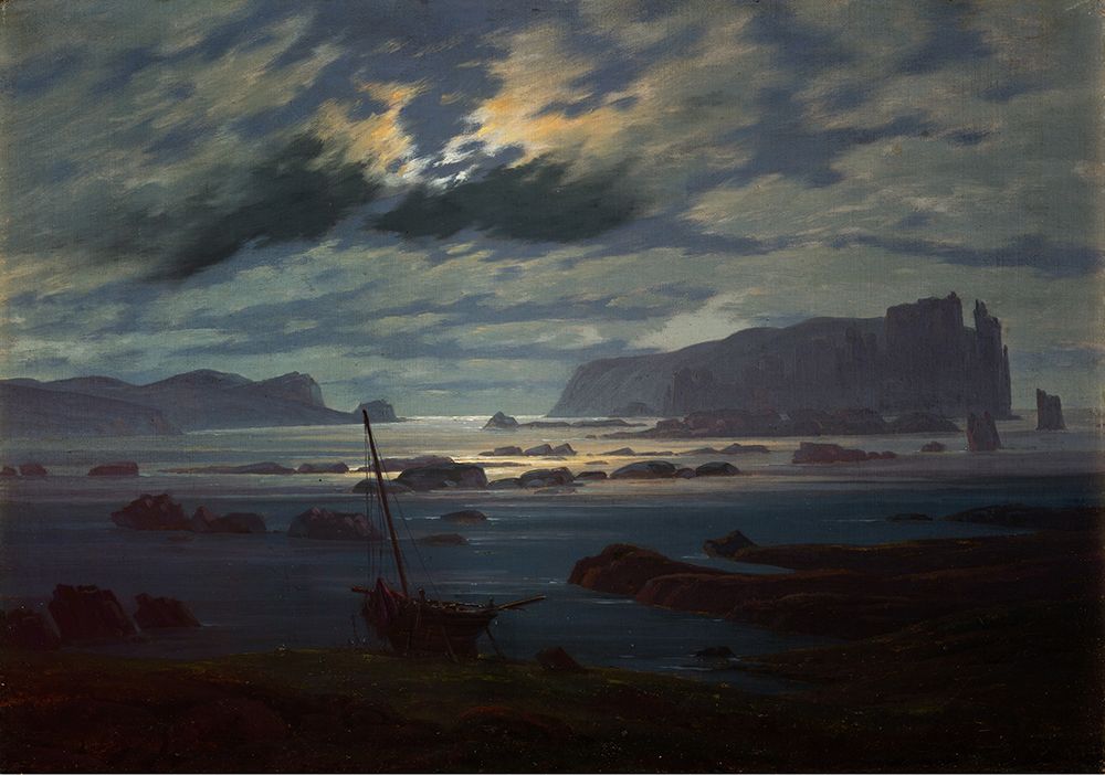 Northern Sea in the Moonlight 1823 art print by Caspar David Friedrich for $57.95 CAD