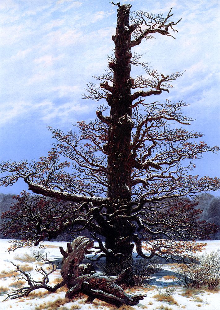 Oak Tree in the Snow 1829 art print by Caspar David Friedrich for $57.95 CAD