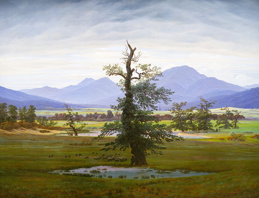 Solitary Tree 1822 art print by Caspar David Friedrich for $57.95 CAD