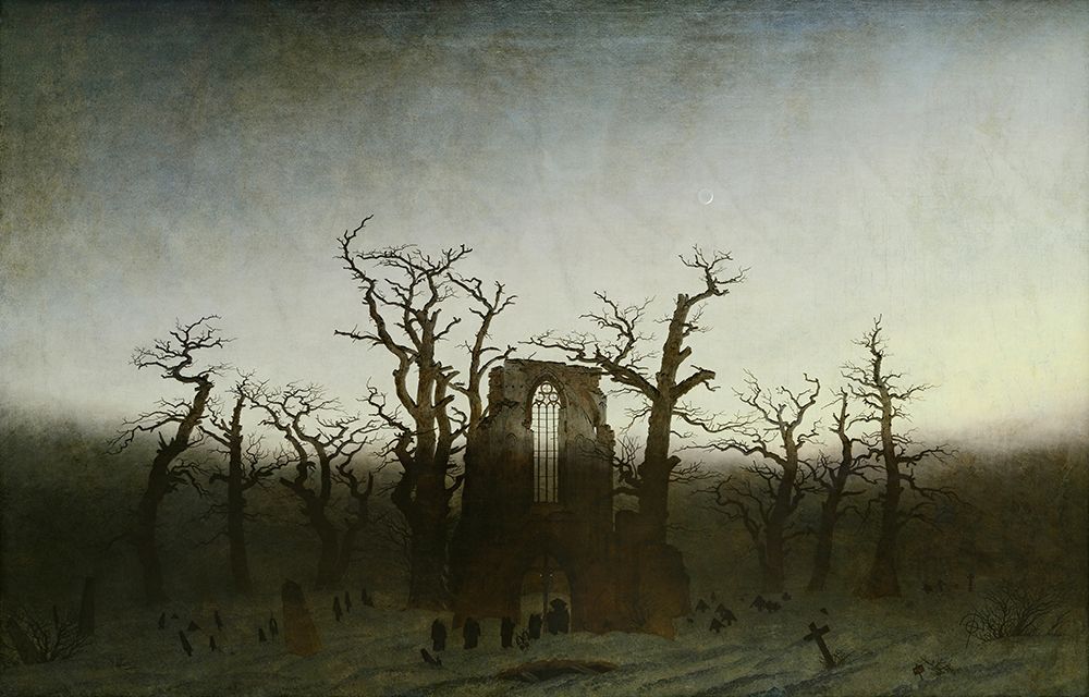The Abbey in the Oak Wood ca 1809 art print by Caspar David Friedrich for $57.95 CAD