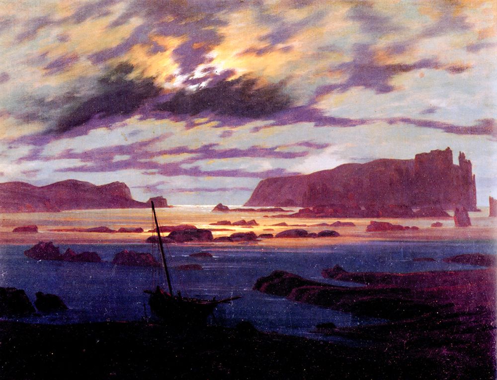 The Baltic Sea in Moonlight 1824 art print by Caspar David Friedrich for $57.95 CAD