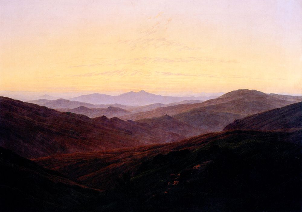 The Riesenbirge ca 1830 art print by Caspar David Friedrich for $57.95 CAD