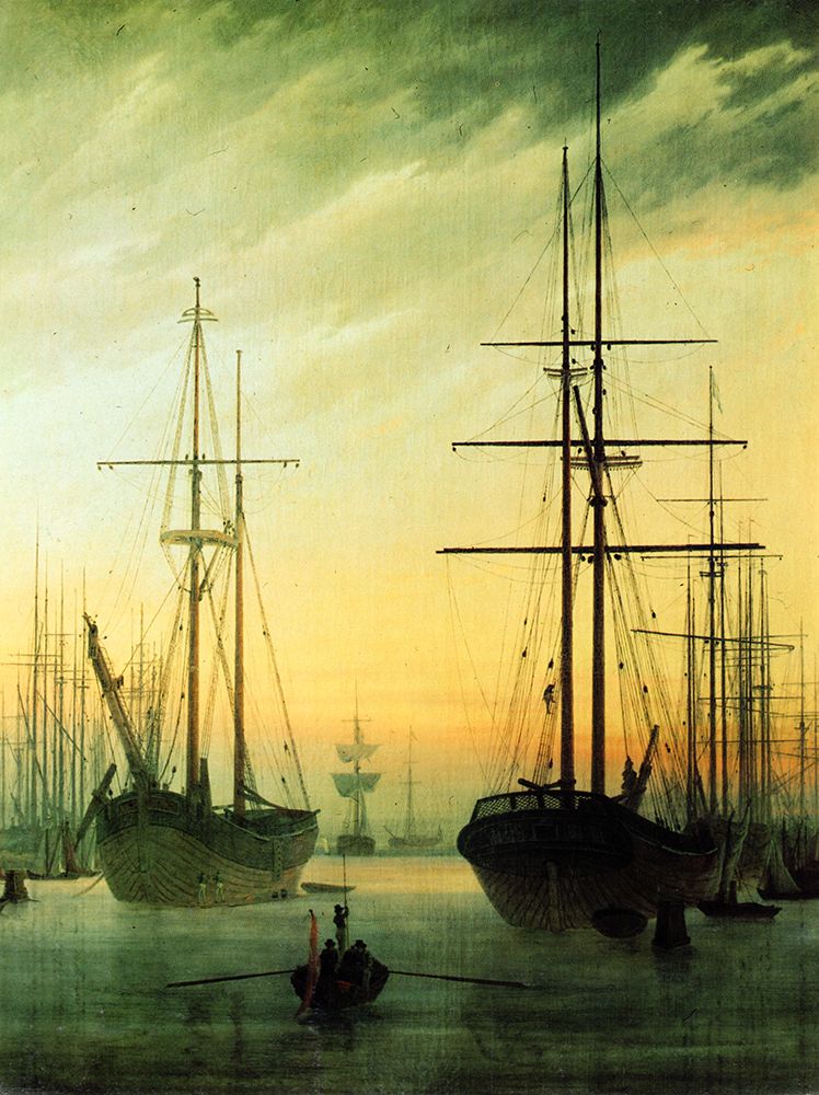 View of a Port 1815 art print by Caspar David Friedrich for $57.95 CAD