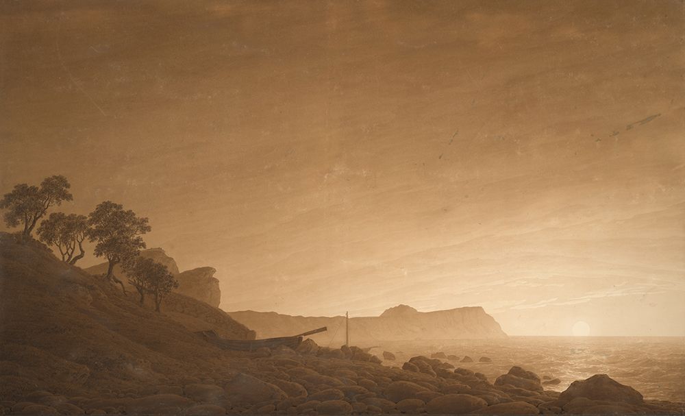 View of Arkona with Moon Rising ca 1805 art print by Caspar David Friedrich for $57.95 CAD