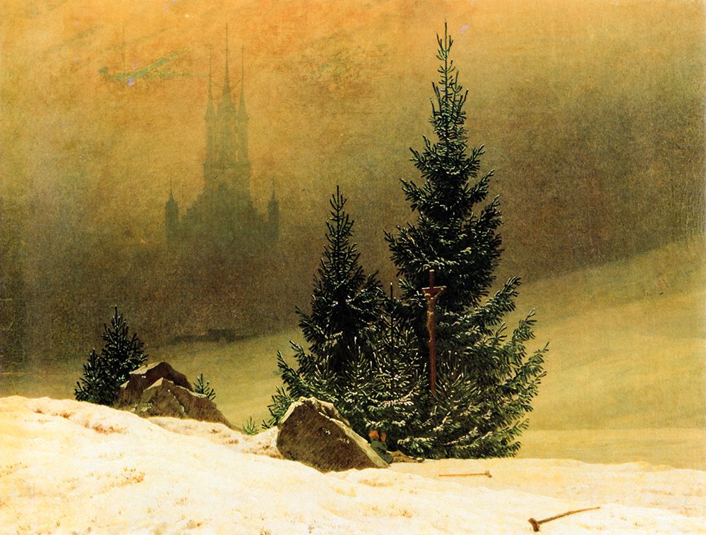 Winter Landscape with Church 1811 art print by Caspar David Friedrich for $57.95 CAD