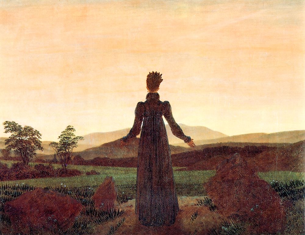 Woman before the Setting Sun 1818 art print by Caspar David Friedrich for $57.95 CAD