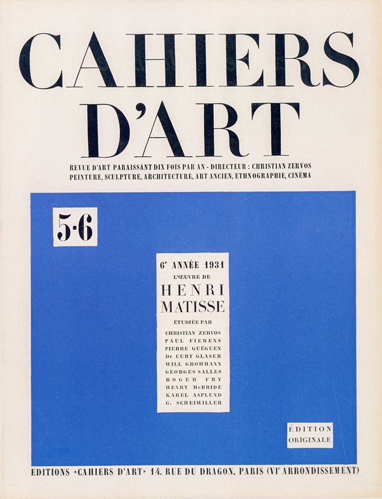 Cahiers dart 1934 art print by Henri Matisse for $57.95 CAD