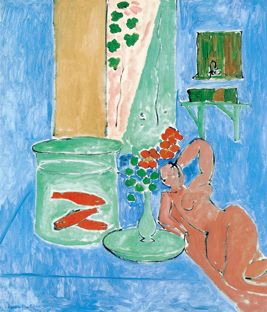 Goldfish and Sculpture 1912 art print by Henri Matisse for $57.95 CAD