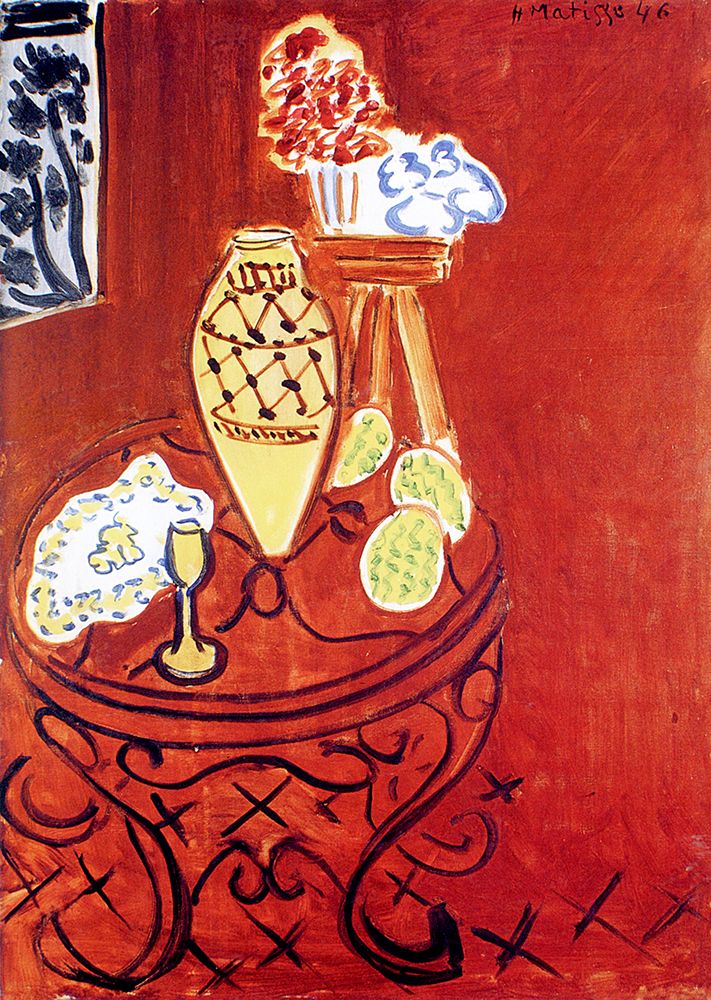 Interior in Venetian Red 1946 art print by Henri Matisse for $57.95 CAD