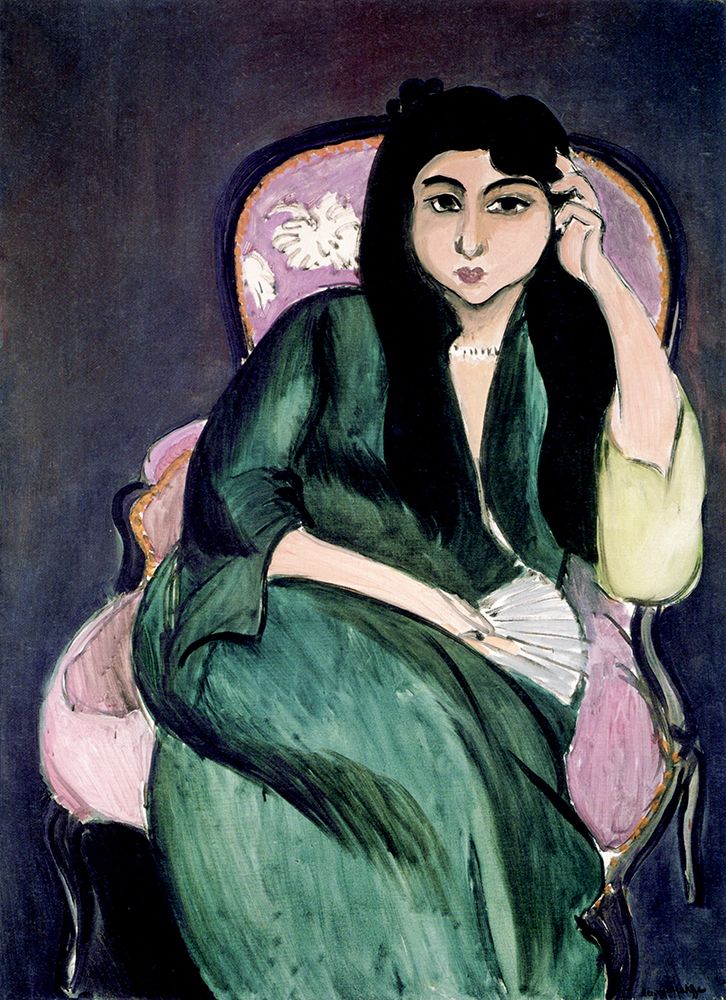 Laurette in Green, in Pink Armchair 1917 art print by Henri Matisse for $57.95 CAD