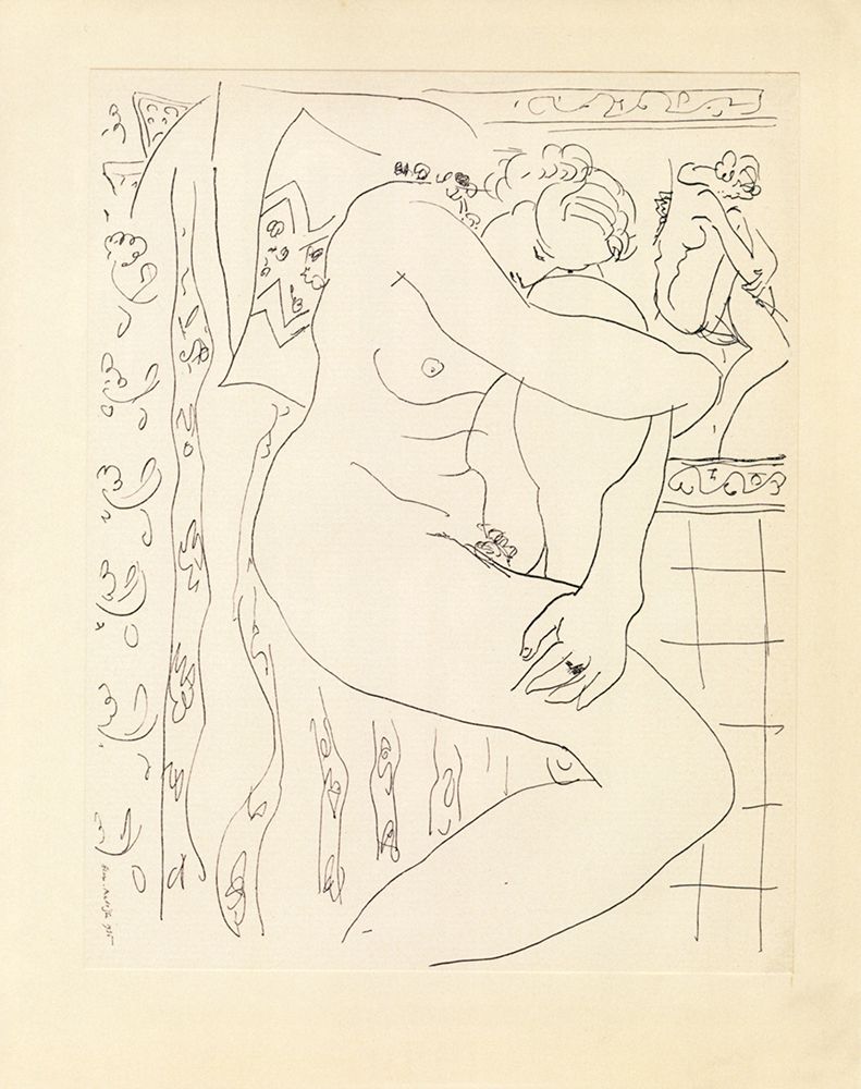 Nude sketch 1935 art print by Henri Matisse for $57.95 CAD