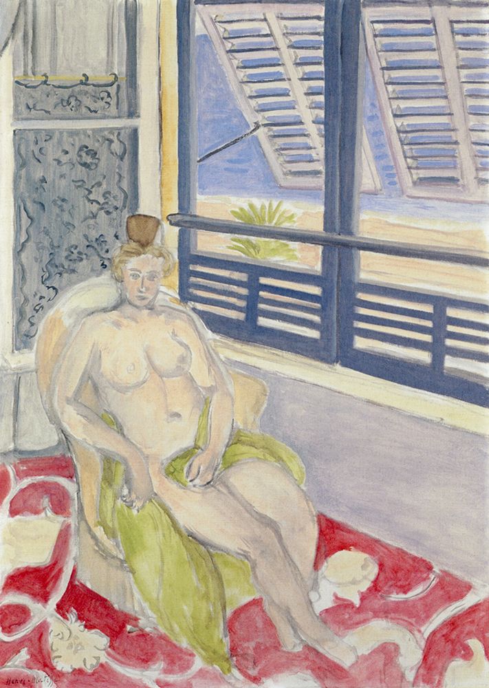 Nude with Spanish Comb 1919 art print by Henri Matisse for $57.95 CAD