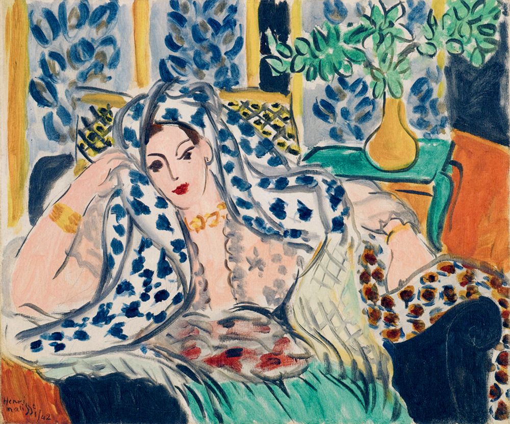Odalisque in a Black Armchair 1942 art print by Henri Matisse for $57.95 CAD