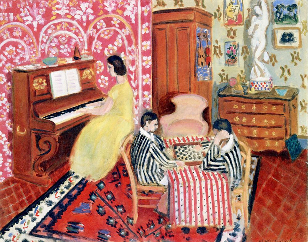 Pianist and Checker Players 1924 art print by Henri Matisse for $57.95 CAD