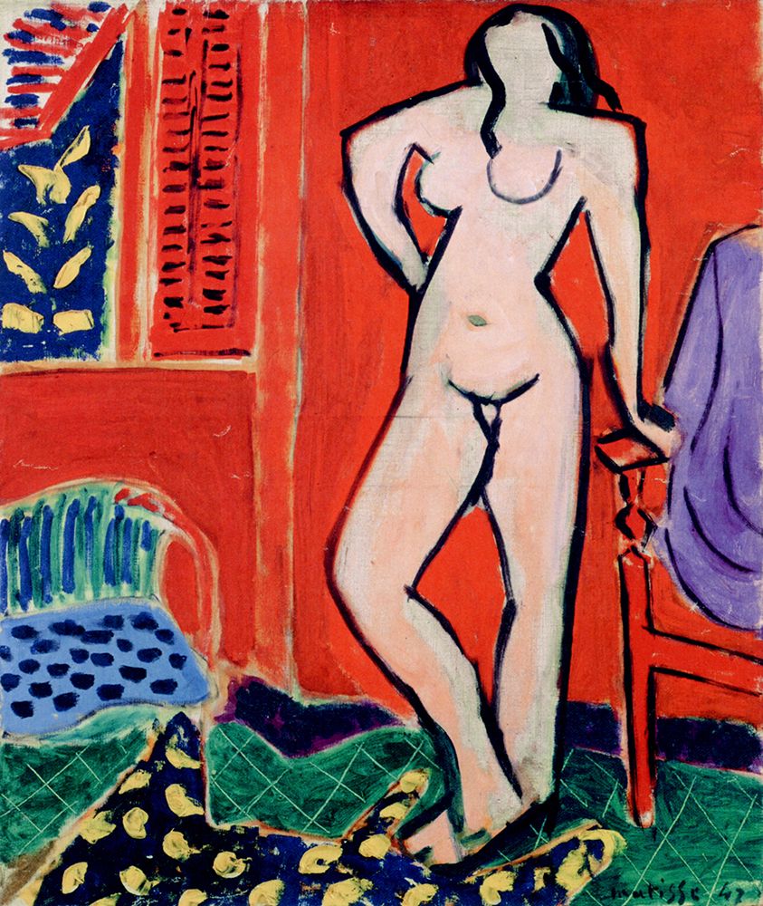 Pink Nude, Red Interior 1947 art print by Henri Matisse for $57.95 CAD