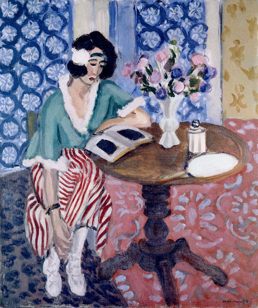 Reading Woman at a Table 1921 art print by Henri Matisse for $57.95 CAD