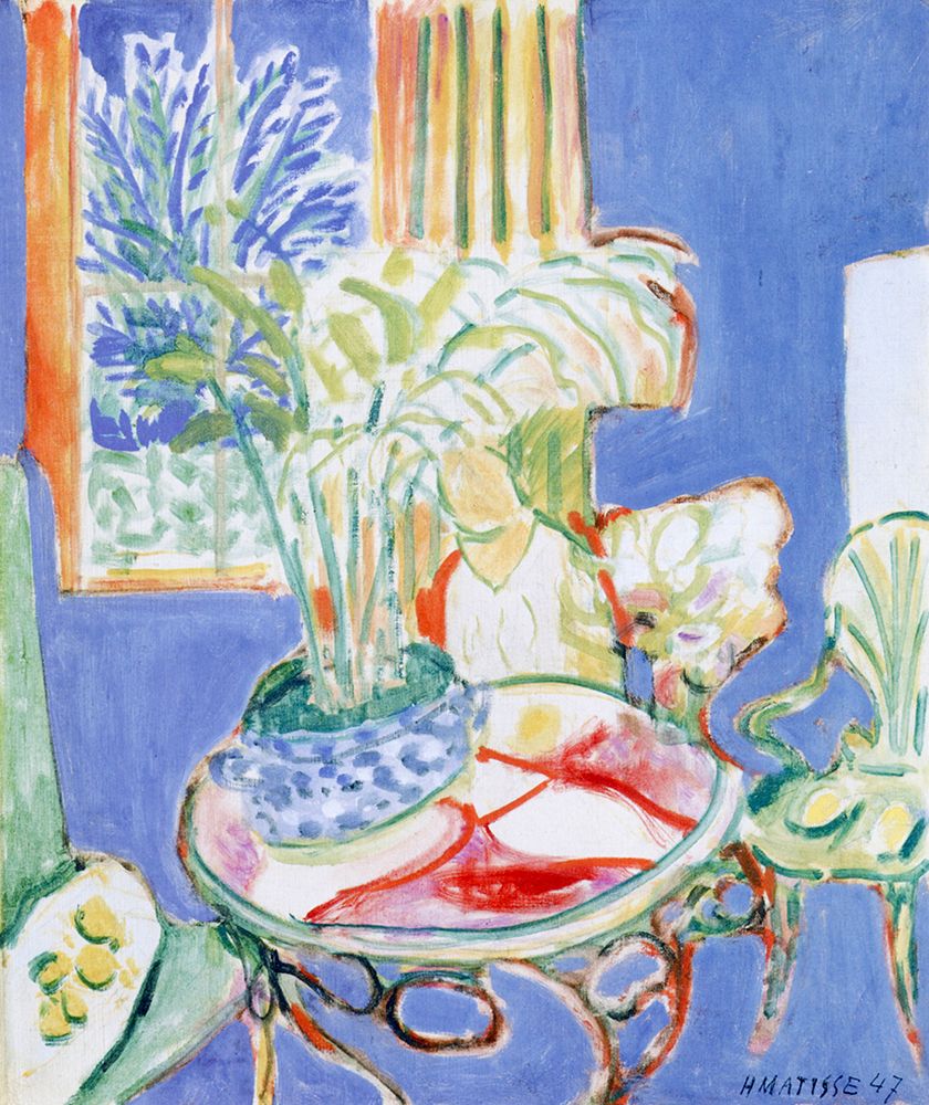 Small Interior in Blue 1947 art print by Henri Matisse for $57.95 CAD