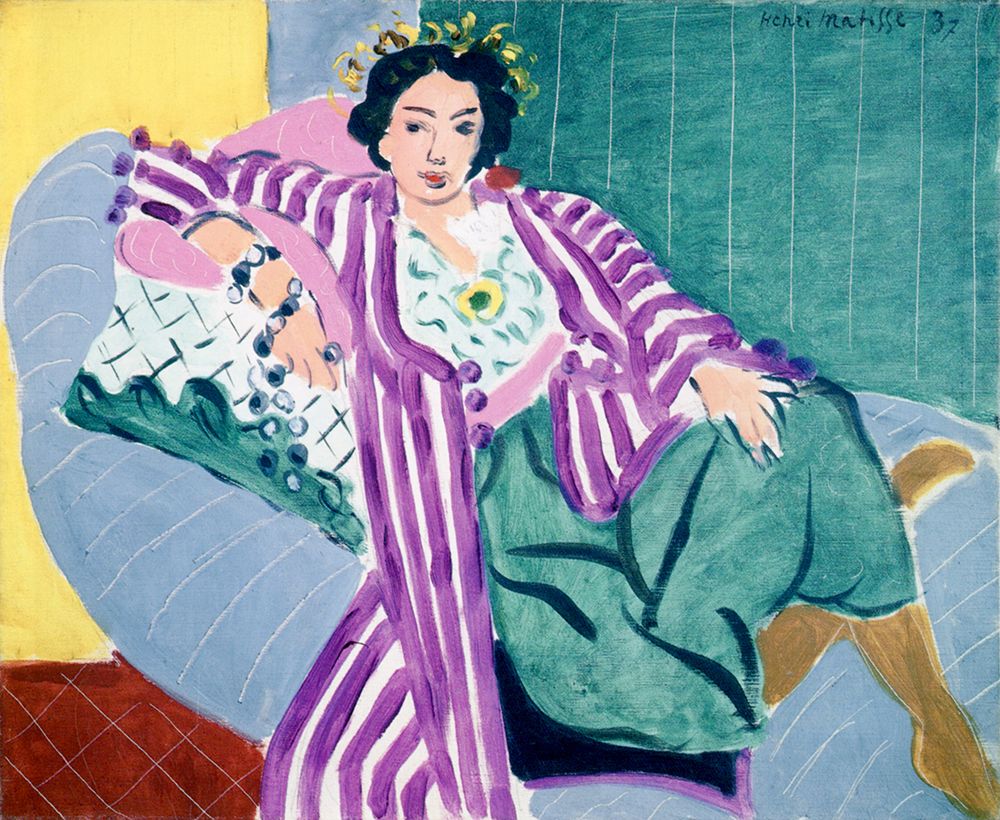 Small Odalisque in a Purple Robe 1937 art print by Henri Matisse for $57.95 CAD