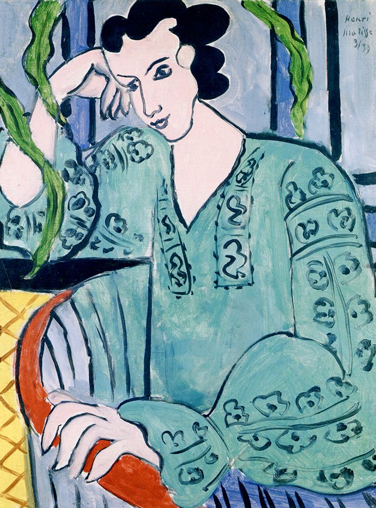 The Green Romanian Blouse 1939 art print by Henri Matisse for $57.95 CAD