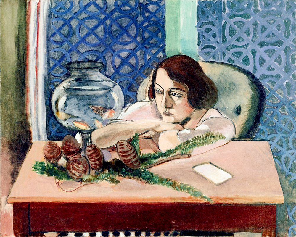 Woman before an Aquarium 1921 art print by Henri Matisse for $57.95 CAD