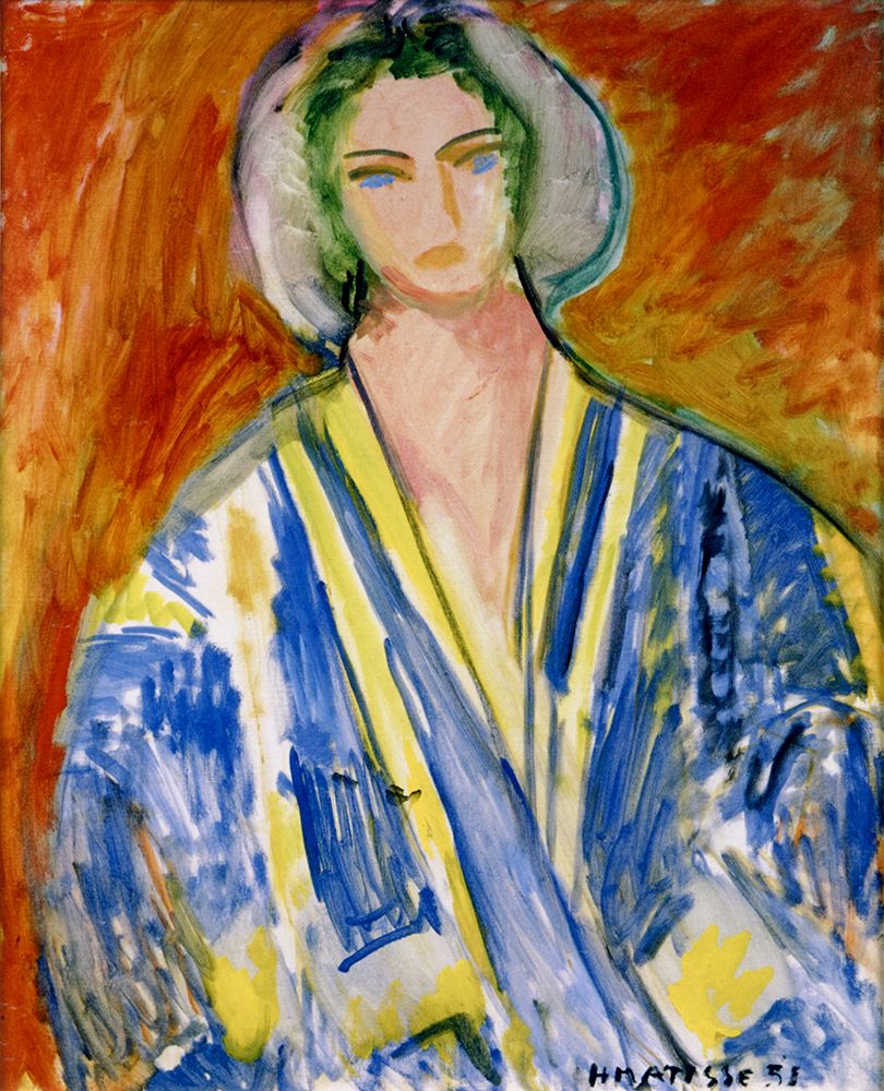 Woman in a Blue Grandoura 1951 art print by Henri Matisse for $57.95 CAD