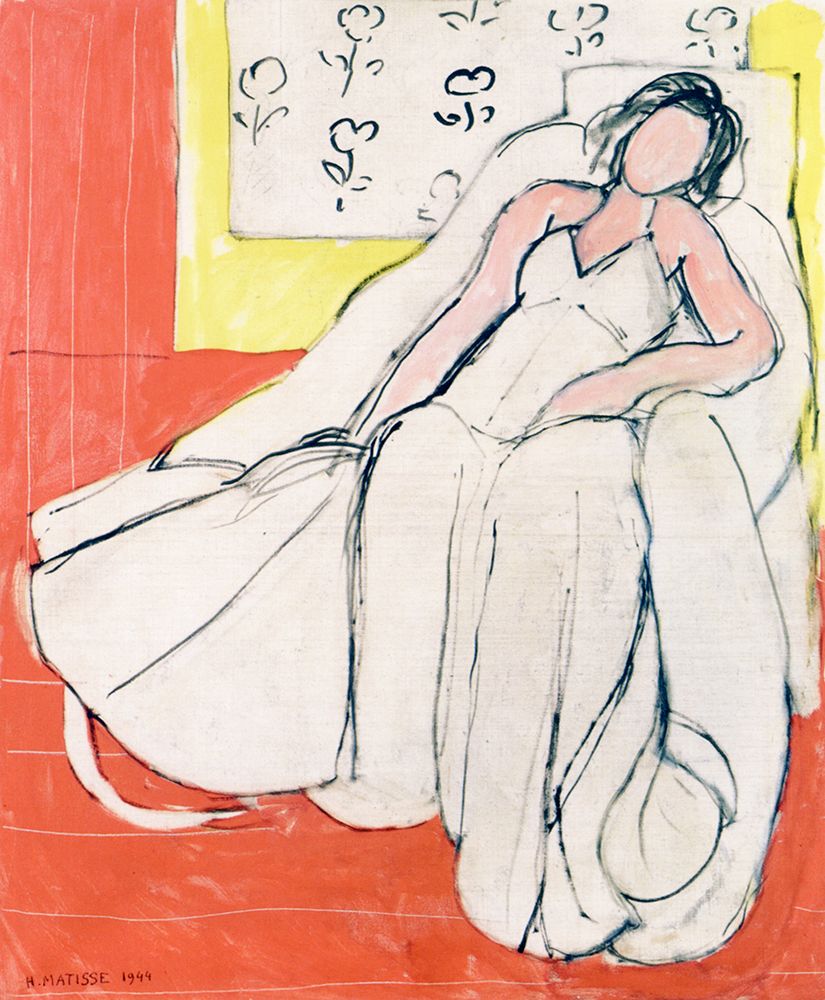 Woman in a White Coat 1944 art print by Henri Matisse for $57.95 CAD