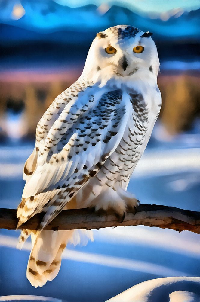 Snowy Owl Portrait II art print by Vanessa Knight for $57.95 CAD